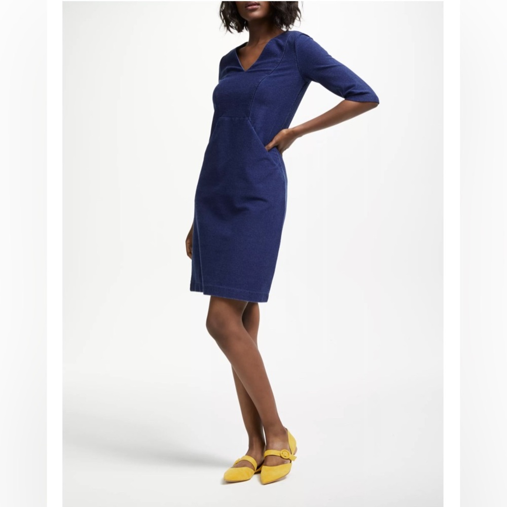 Boden Brontë Jersey Indigo Dress Size 4 NWT